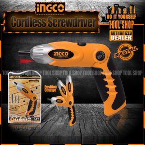Ingco Cordless Screwdriver 4.8v CS0848 Ingco Original Lithium-Ion Cordless Screwdriver Machine with 42 pcs Screwdriver Bit Accessories wit