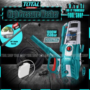 TOTAL Original High Pressure Washer 1800W-150Bar - TGT11356 With Free 45º Angle Nozzle Extension